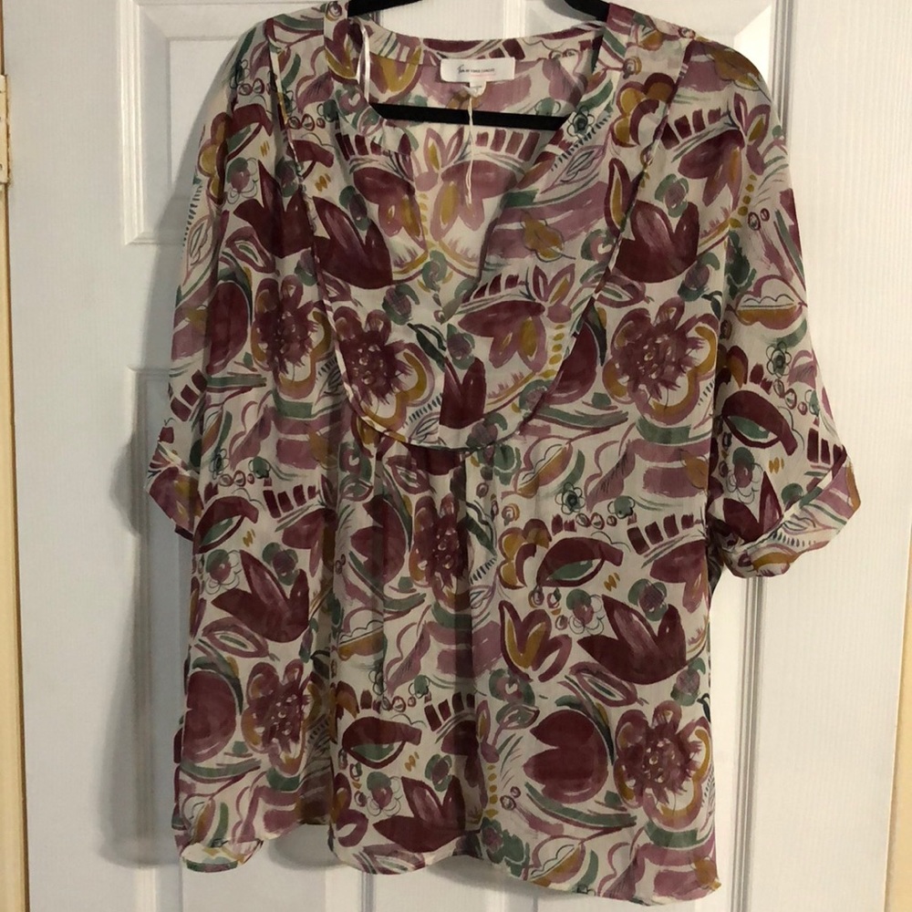 Sheer Flower Blouse